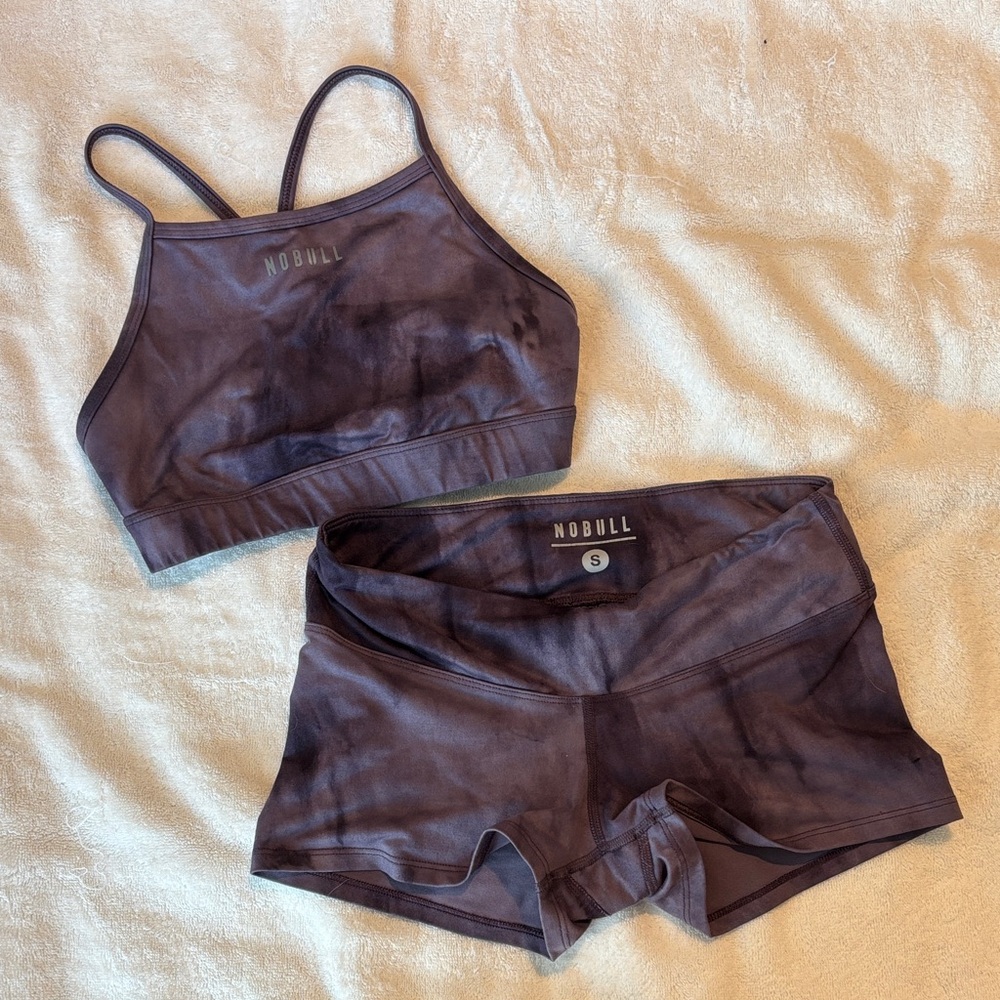 NOBULL Women's Dark Purple Sports Bra Set